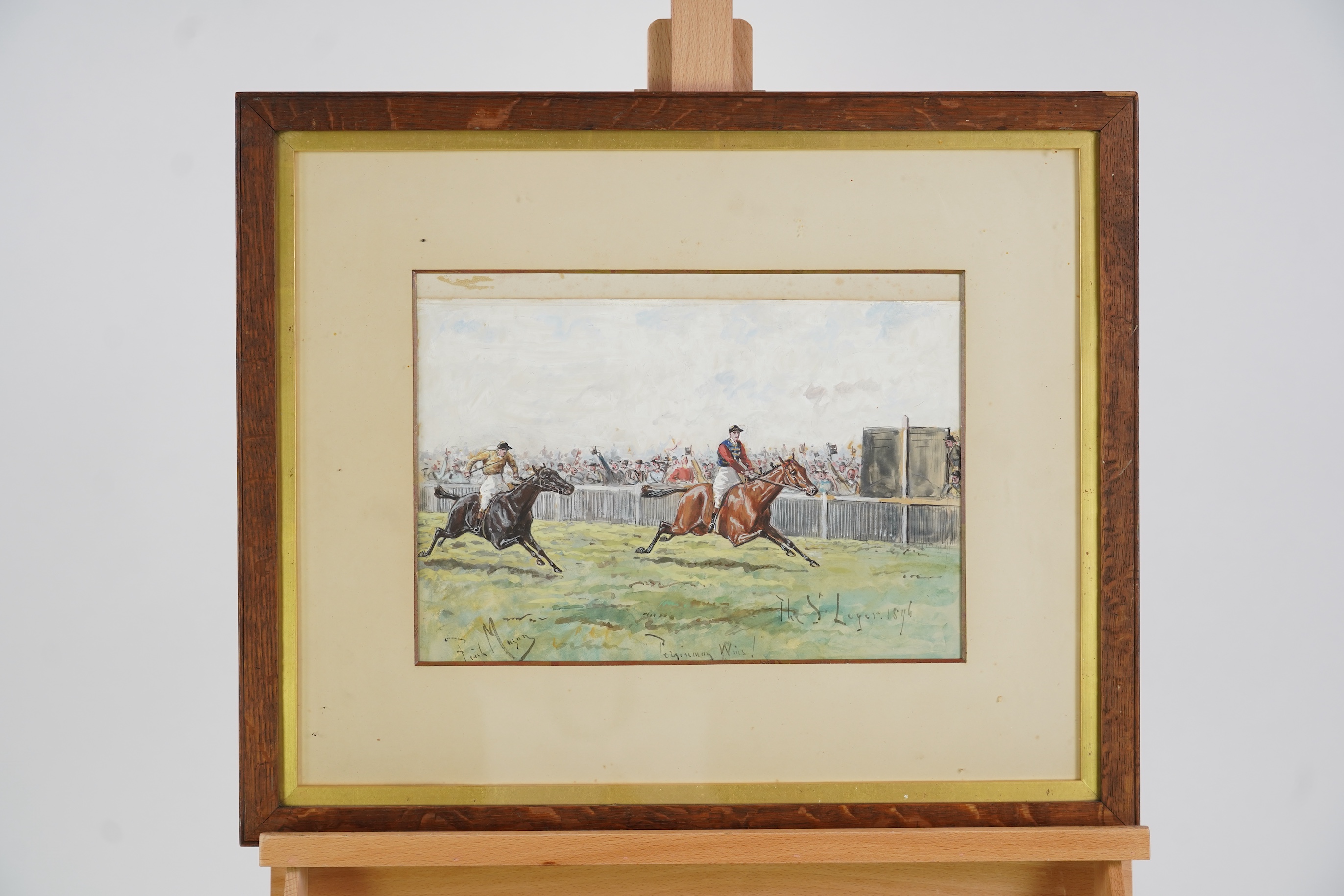 George Finch Mason (1850-1915), 'Persimmon Wins! - The St Leger, 1896'